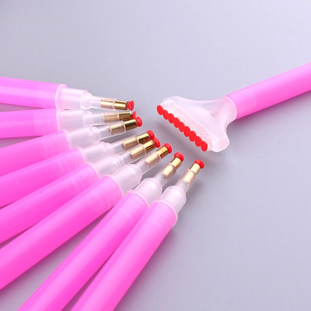 100pcs Practical beads painting Tool Pen DIY Craft Accessory Tool Embroidery Pen Home Adornment Accessories for Home (Pink)