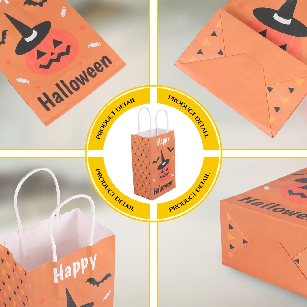 10pcs Halloween Gift Pouches Candy Snacks Packaging Bags Paper Bags