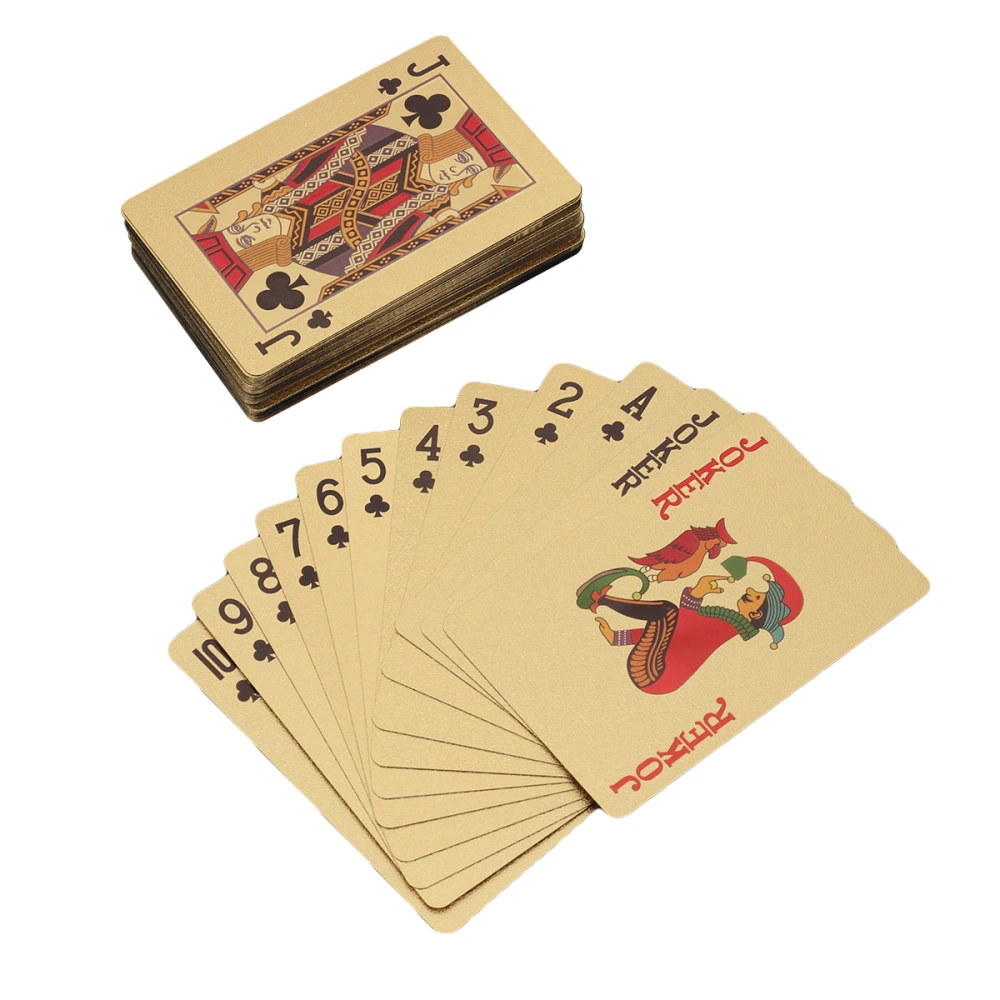 Gold Foil Playing Cards Plated 500 Euro Poker Table Games Deck (Gold)