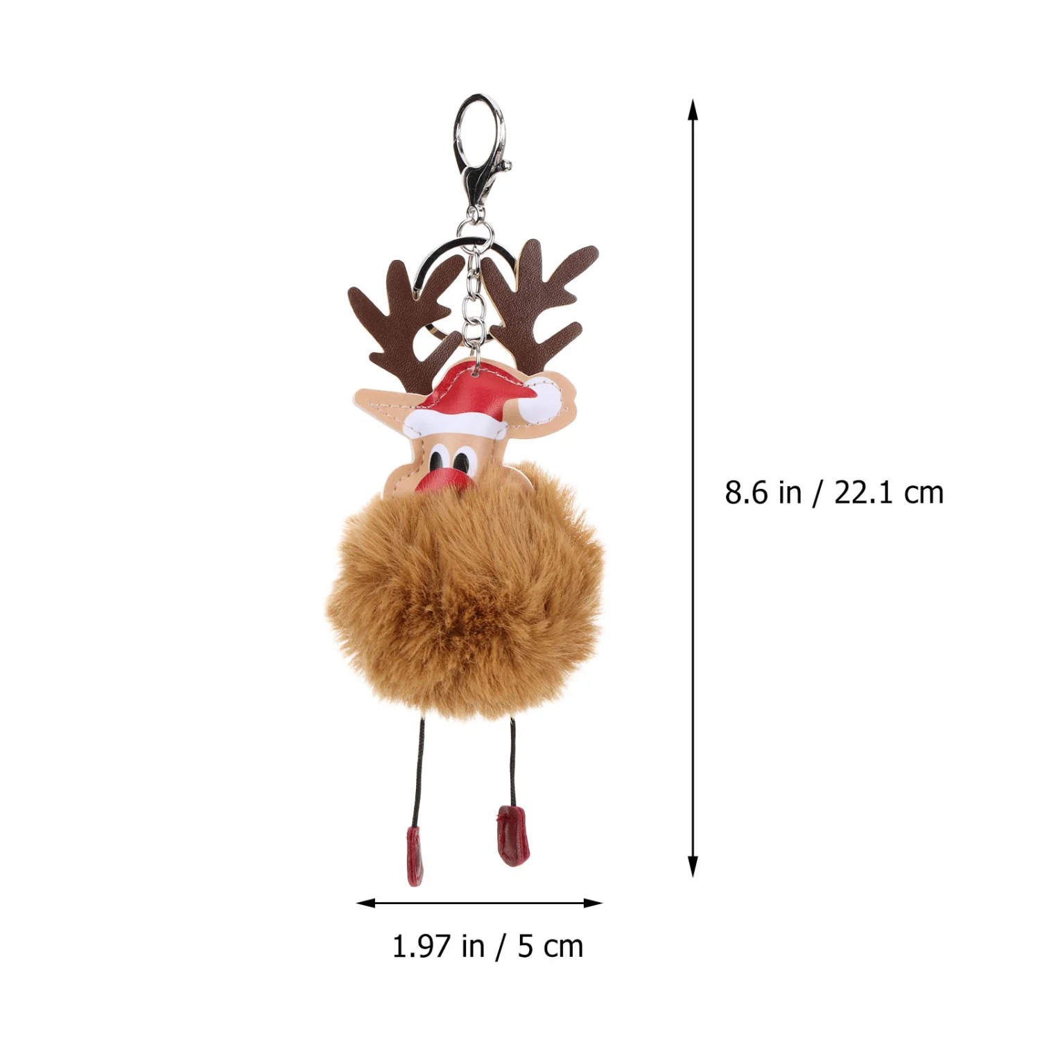 4pcs Plush Keychains Elk Key Pendants Kids Lovely Key Rings Christmas Keychains