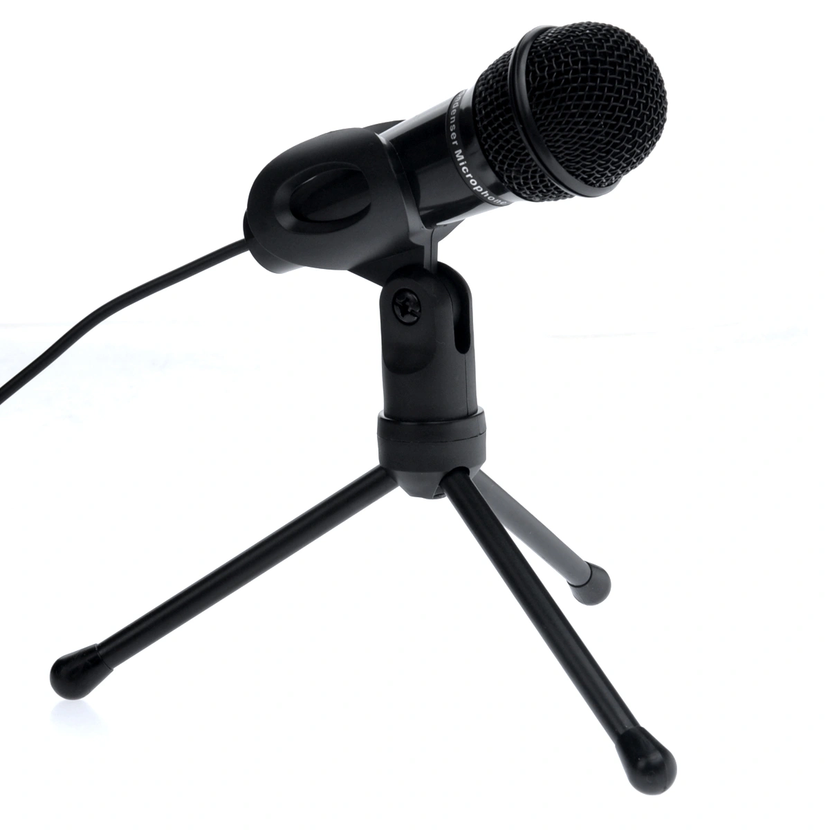SF-910 Portable 3.5mm Stereo Condenser Recording Microphone Mic with Mini Tripod Stand for Chatting over MSN, SKYPE, Singing and Gaming (Black)