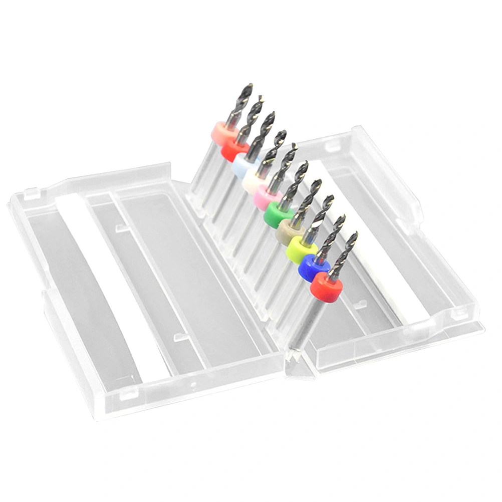 10 PCS/ Set PCB Circuit Board Carbide Drill Bits Micro Engraving Drill Bits Set for SMT CNC Rotary Tool 1.1mm to 2.0mm
