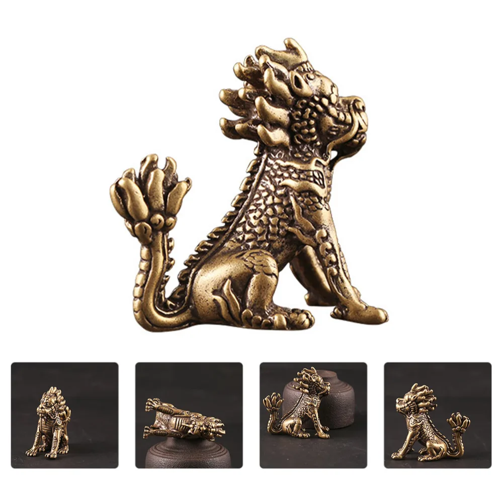 1Pc Simulated Kirin Adornment Creative Brass Ornament Chic Collection Gift