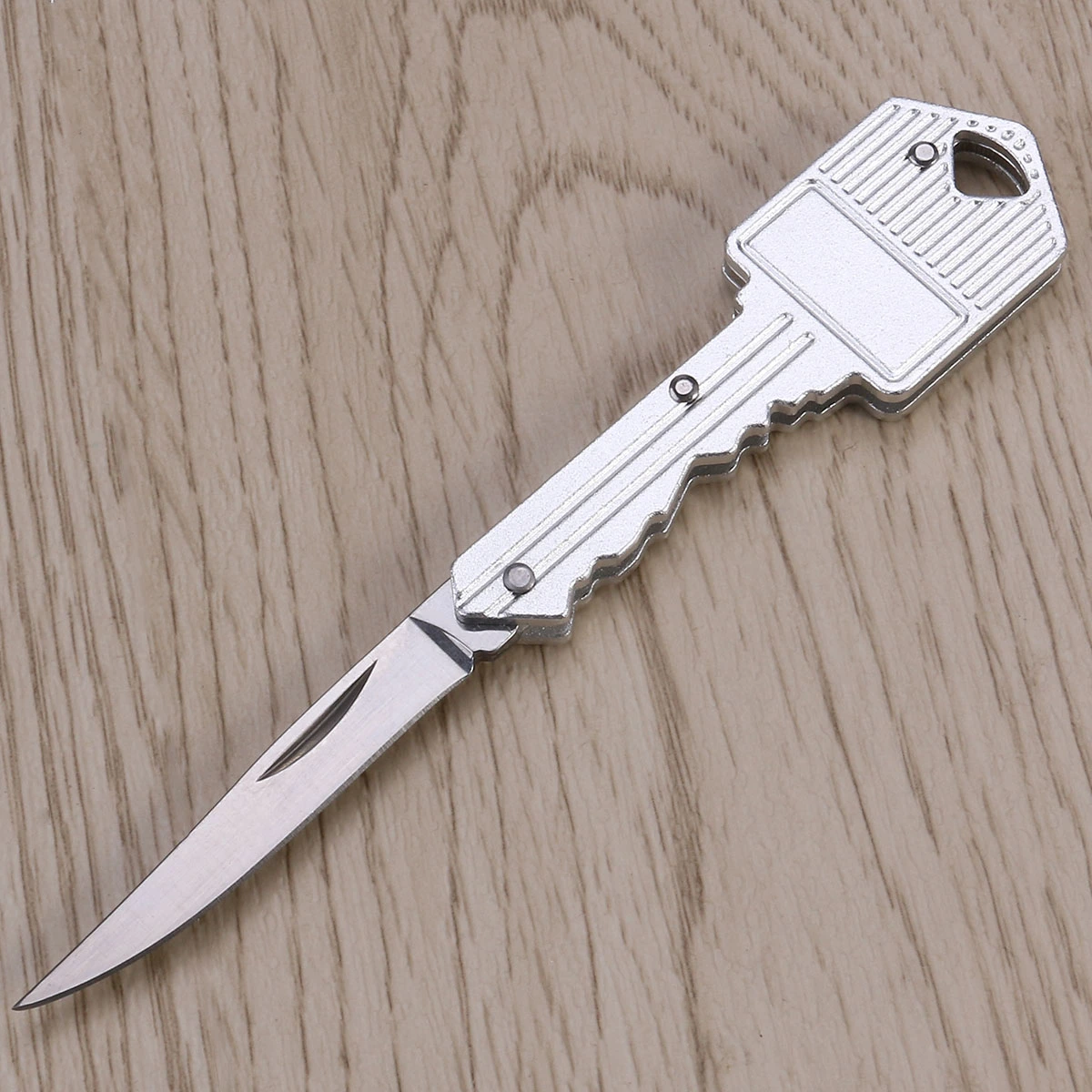 Multi Functional Folding Stainless Steel Key Shape Pocket Portable Camping Outdoor Survival (Silver)