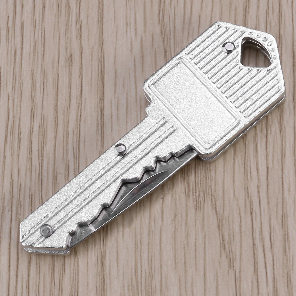 Multi Functional Folding Stainless Steel Key Shape Pocket Portable Camping Outdoor Survival (Silver)