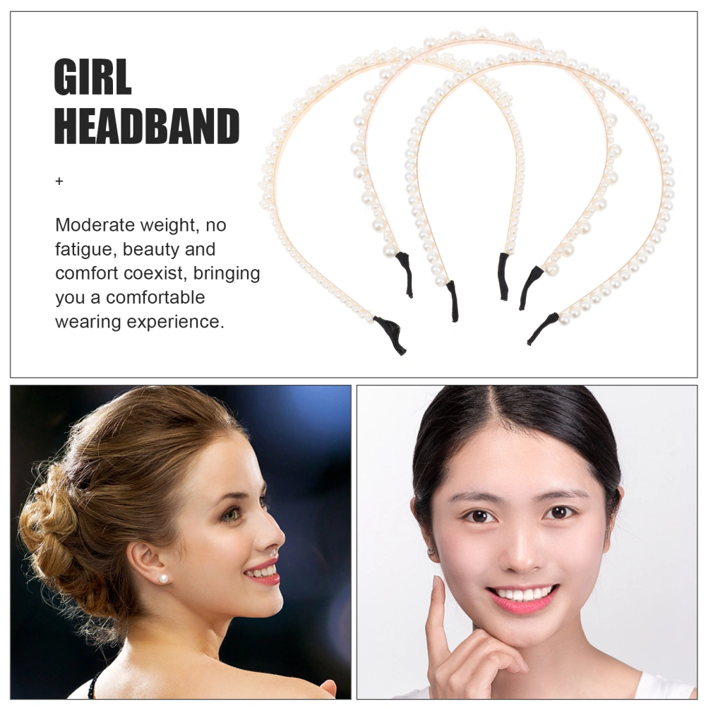 11Pcs Beautiful Girl Pearl Handmade Wedding Hairband Girl Headdress Hairband