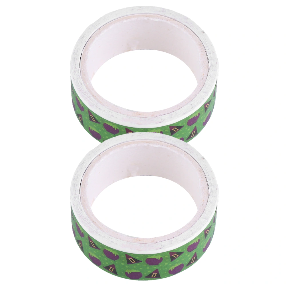 2 Rolls of Tape Halloween Paper Tape DIY Color Tape DIY Glue Tape Paper Tape