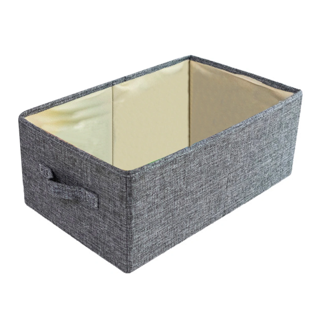 1 Pc Desktop Storage Basket Clothes Organizers Drawer Type Cloth Storage Box for Makeup Book (Size S, Grey)