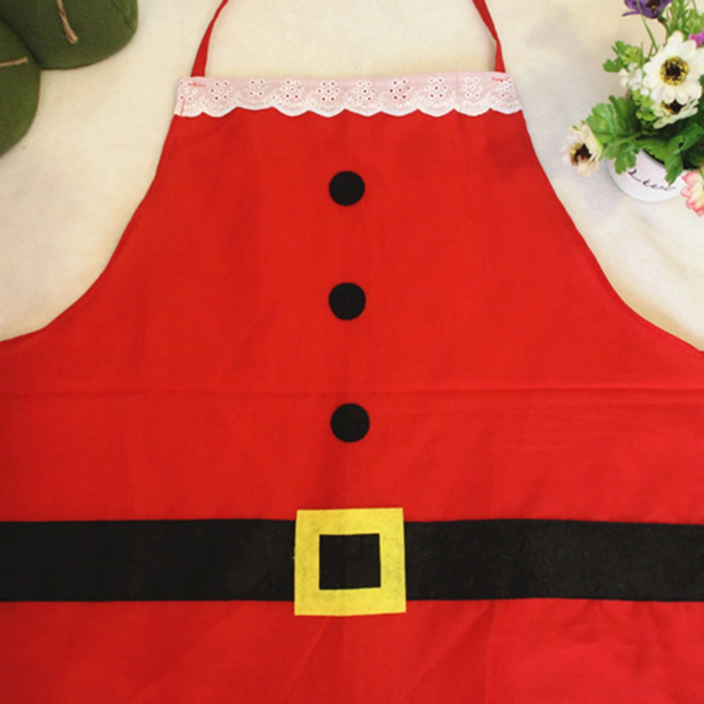 2pcs Adult Christmas Decoration Santa Apron Adult Home Kitchen Cooking Baking Chef Apron