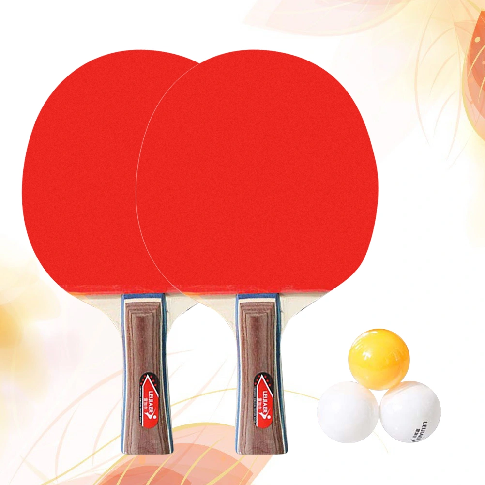 Professional Table Tennis Kit Durable Table Tennis Racket Pong Rack Bat Racket for Outdoor Sports Player Training (Shakehand Grip Long Handle)