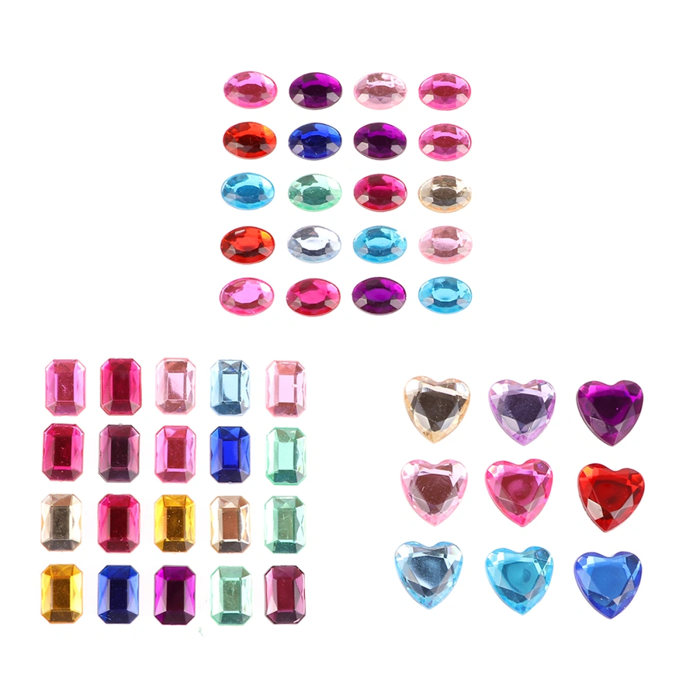 15 Sheets Self-adhesive Acrylic Crystal Rhinestone Stickers  Jewels Gems Stickers DIY Crafts Supplies Mixed Colors