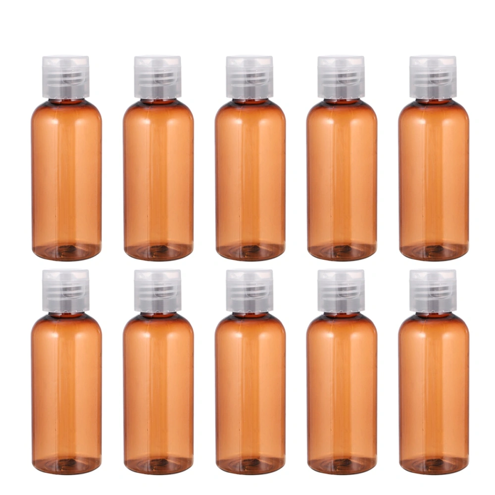 20pcs 60ml Travel Subpackaging Bottle Refillable Bottle with Empty Storage Bottle for Cosmetic Lotion (Brown)