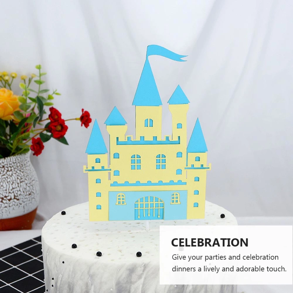 10 Pcs Creative Castle Birthday Cake Toppers for Party