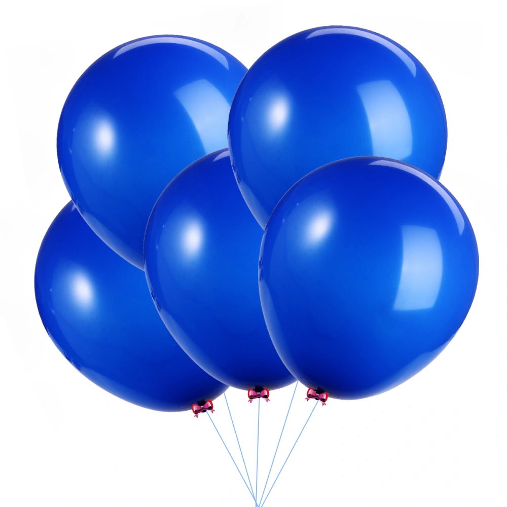 5 Pcs 36 inch Round Balloons Latex Balloons for Party Wedding Decoration (Dark Blue)