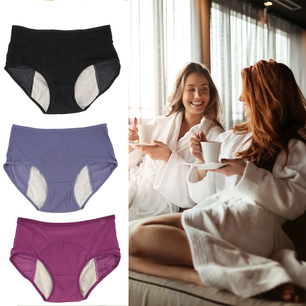 3pcs Menstrual Briefs Menstruation Underpants Menstrual Pants for Female Women