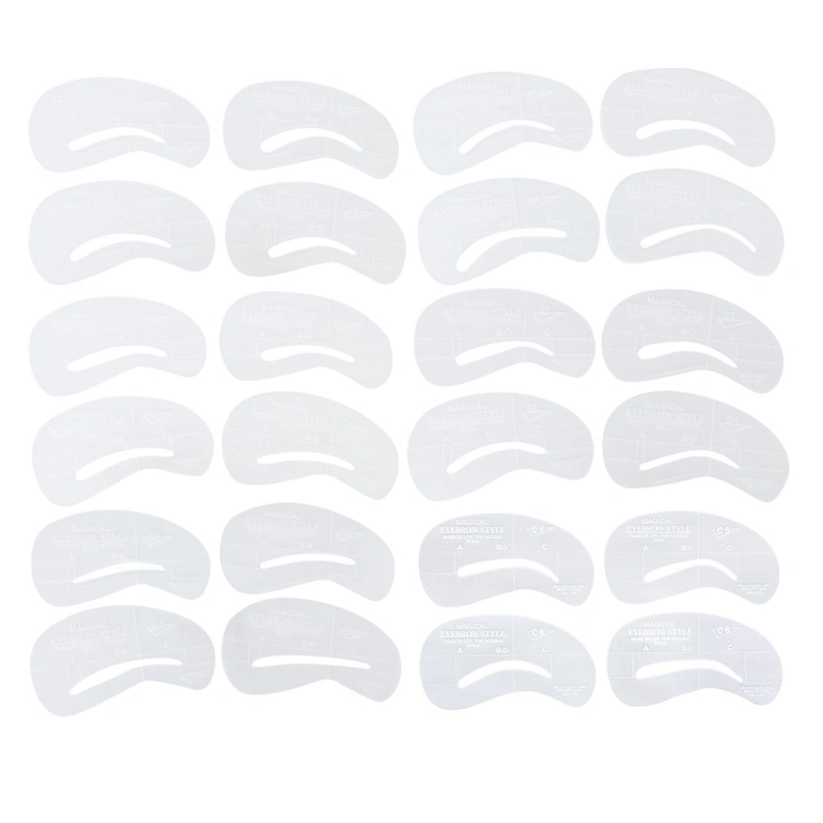 24pcs 6 Sets Eyebrow Stencils Eye Brow Grooming Shaping Templates DIY Makeup Beauty Tools