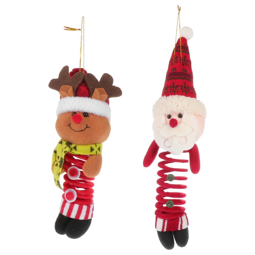 2PCS Christmas Decorations Pendant Spring Xmas Pendant Gifts (Mixed Style)