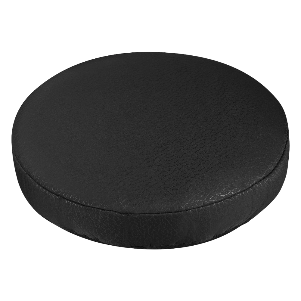 Vosarea Thick Elastic Barstool Seat Cushion Cover Practical Stool Cover Round Chair Protector for Home Shop - Black (Diameter 30cm )