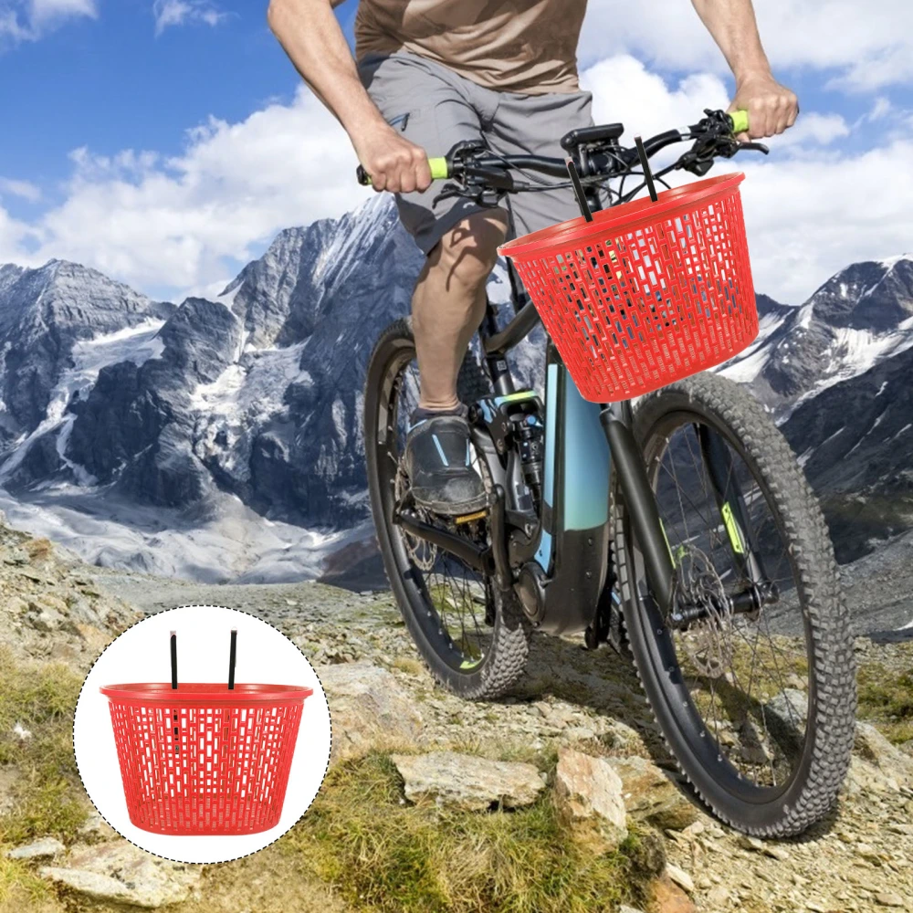 Mountain Bike Front Basket Plastic Bike Basket Fast Release Bicycles Basket for Adult