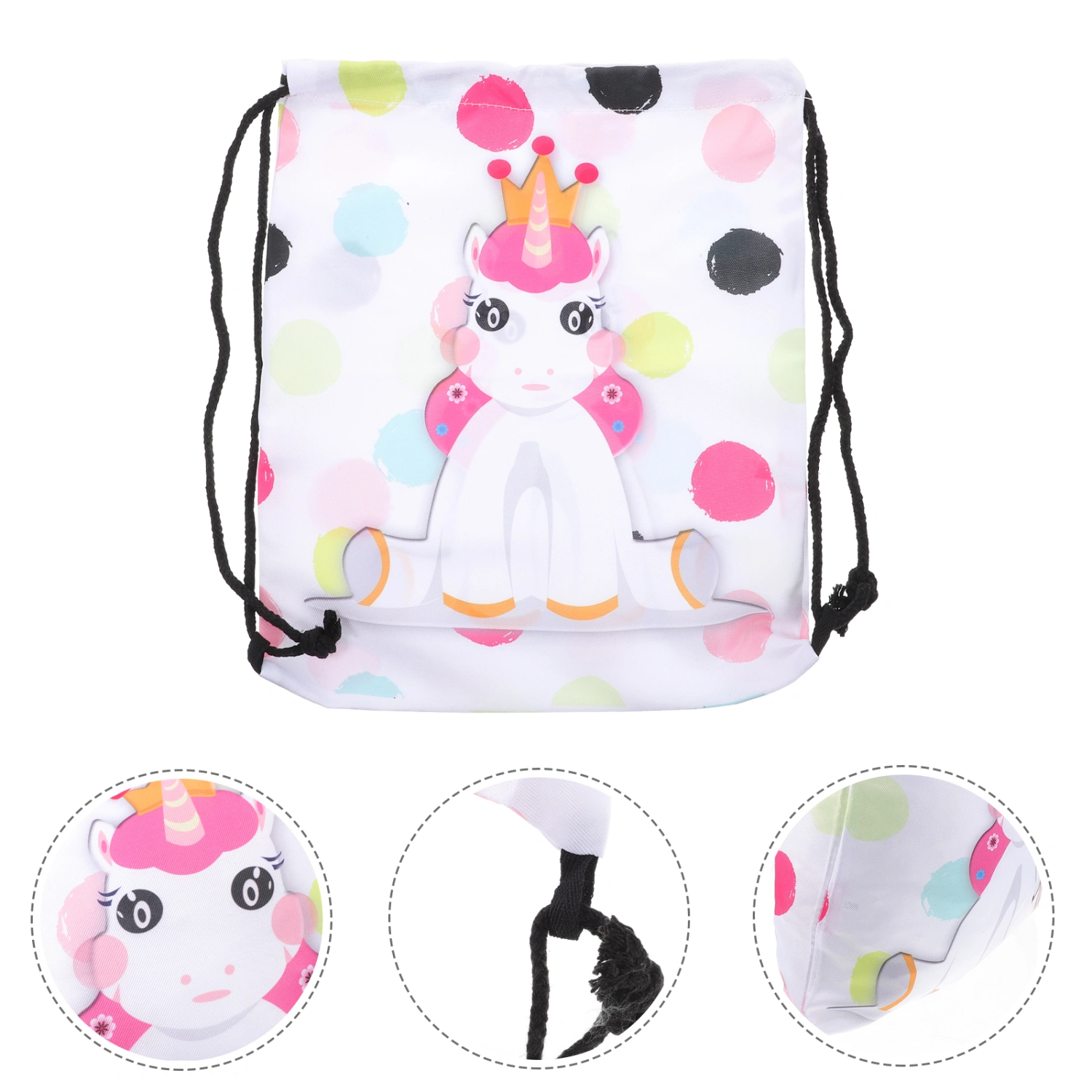 Drawstring Backpack Unicorn Drawstring Party Favor Bags Girls Polyester Bags