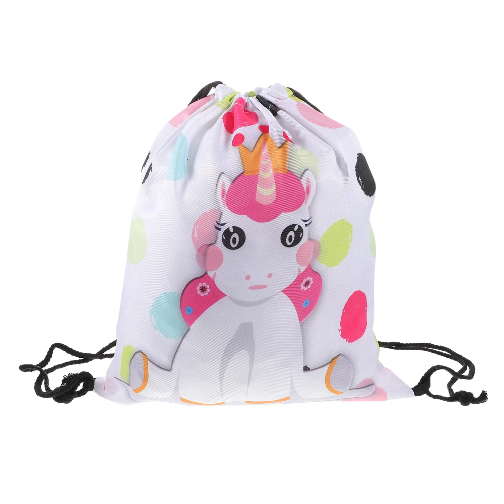 Drawstring Backpack Unicorn Drawstring Party Favor Bags Girls Polyester Bags