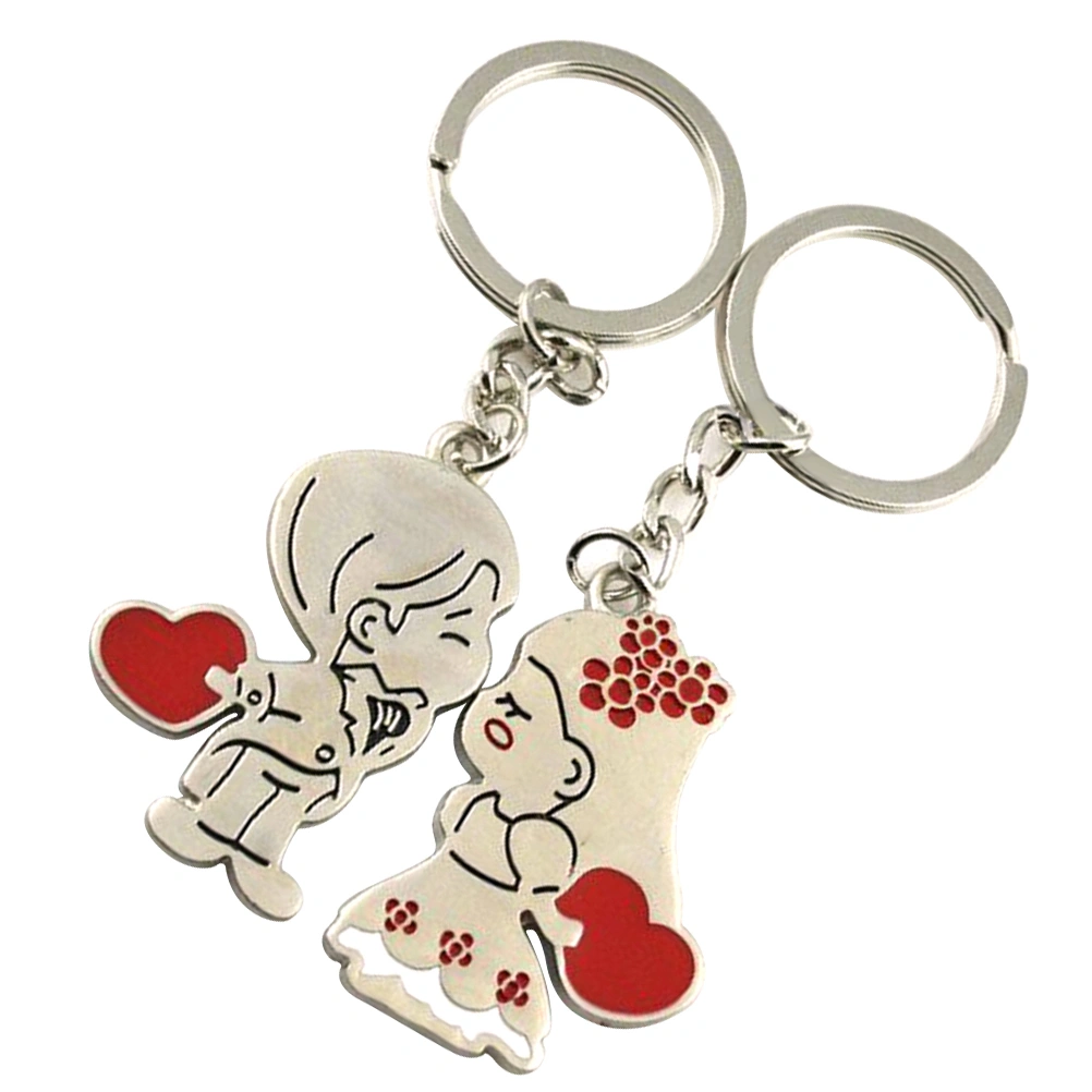 2pcs Valentine's Day Couples Keychains Keyring Set Personalized Couples Jewelry