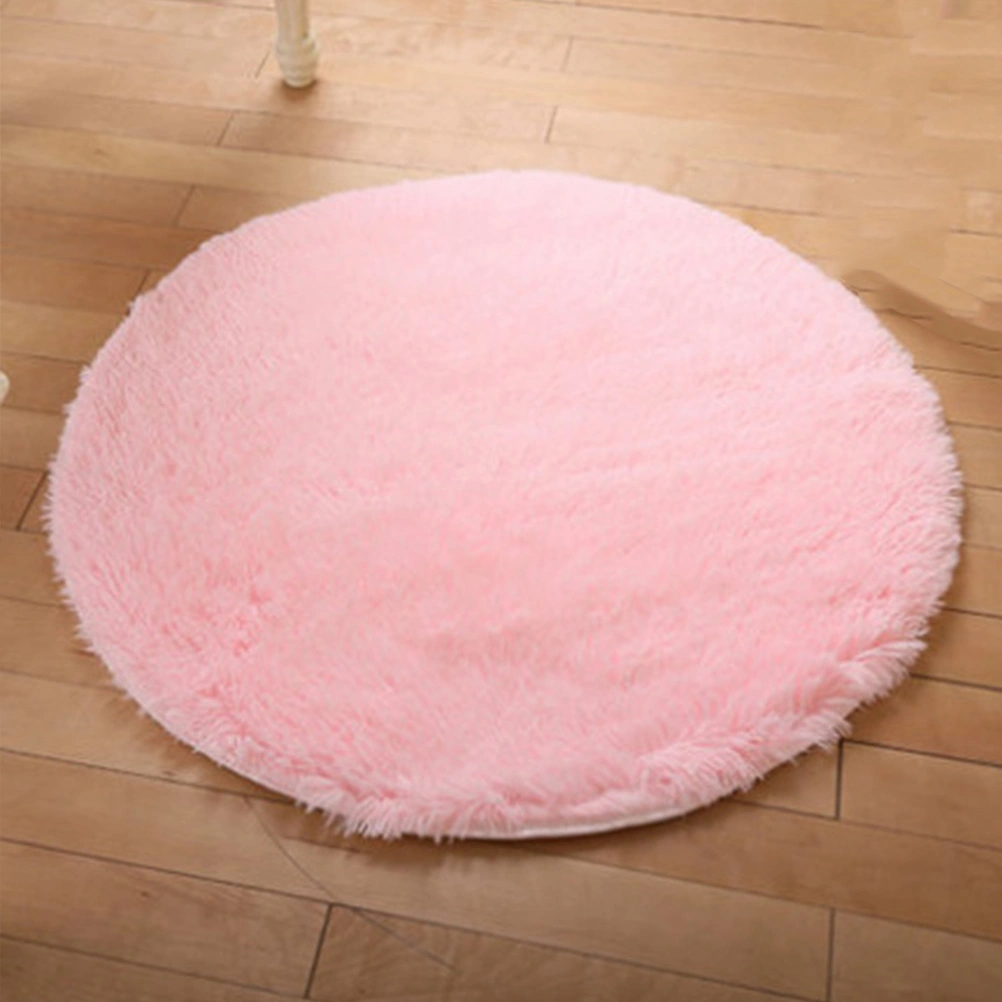 Bedroom Carpet Round Floor Mat Living Room Carpet Plush Floor Mat Floor Mat Carpet (Pink)