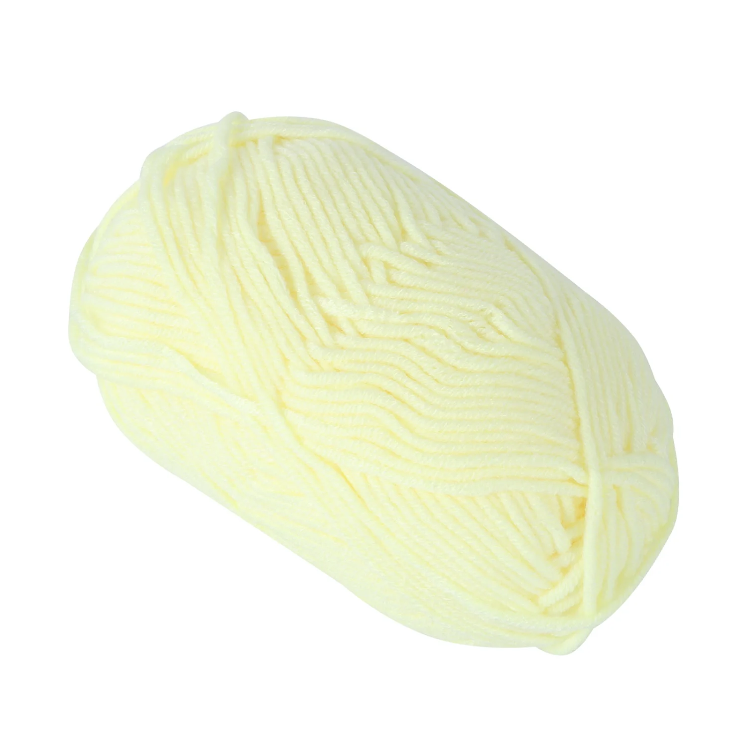 50g Milk Cotton Yarn Cotton Chunky Hand-woven Crochet Knitting Wool Yarn Warm Yarn for Sweaters Hats Scarves DIY (Yellow)