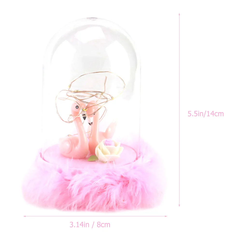 Creative Pink Flamingo Night Lamp Adornment Girl Room Decoration Luminous Desktop Decor