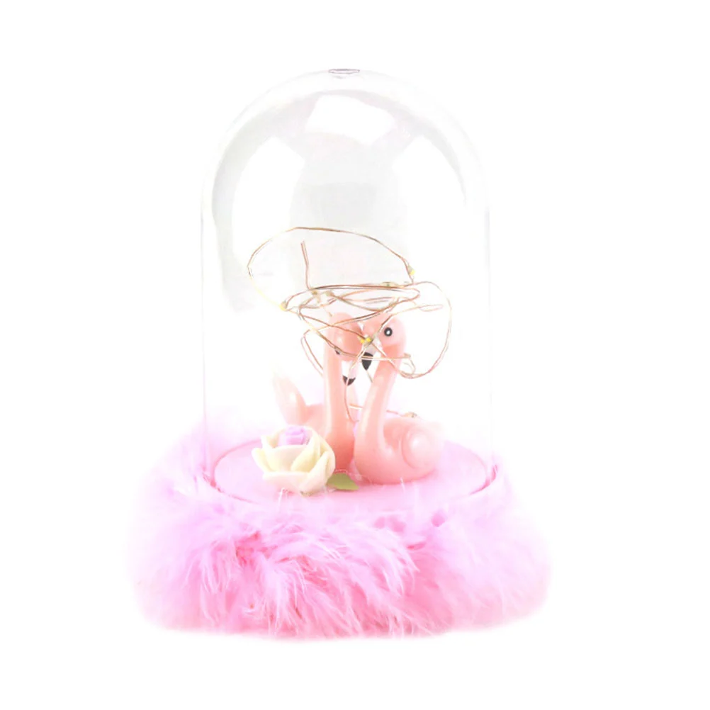 Creative Pink Flamingo Night Lamp Adornment Girl Room Decoration Luminous Desktop Decor