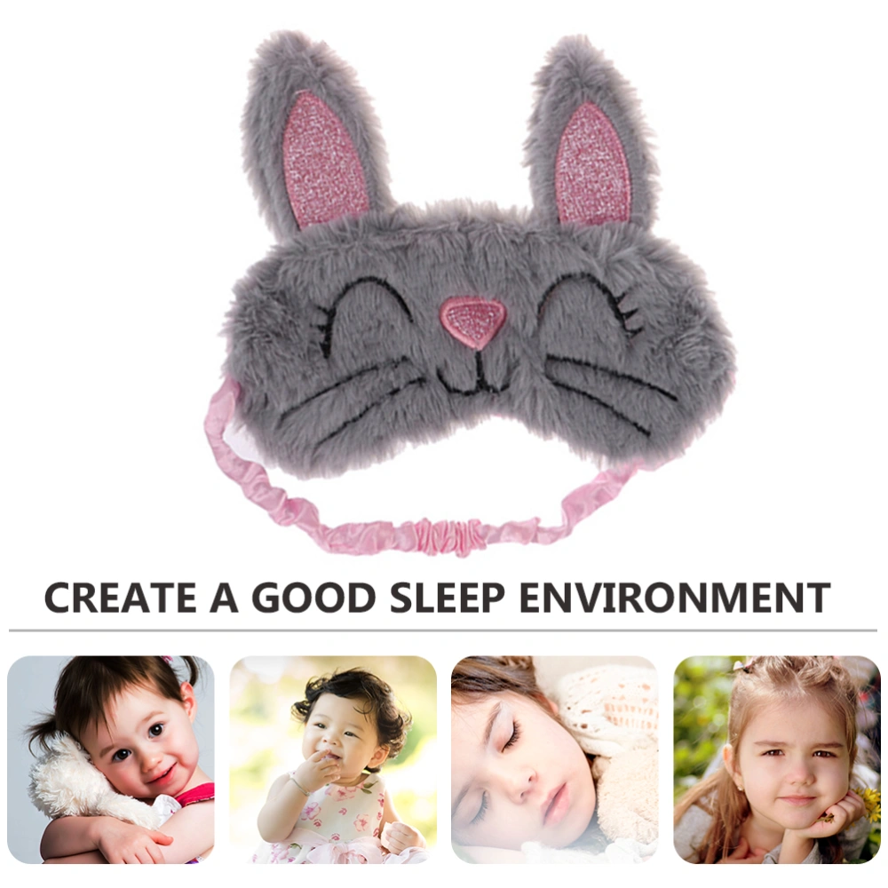 1Pc Lovely Rabbit Sleeping Eye Mask Plush Blindfold Sleep Masks Eye Cover