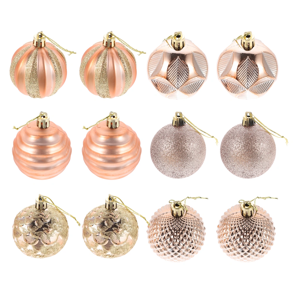 16Pcs Christmas Tree Pendants Plastic Ball Pendants Decorative Hanging Balls