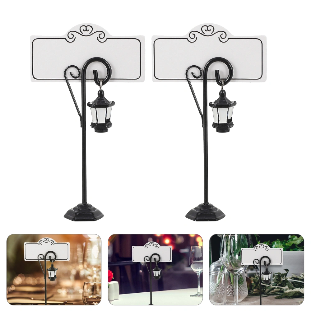 2Pcs Wedding Table Cards Holders Table Picture Stands Table Menu Memo Clips