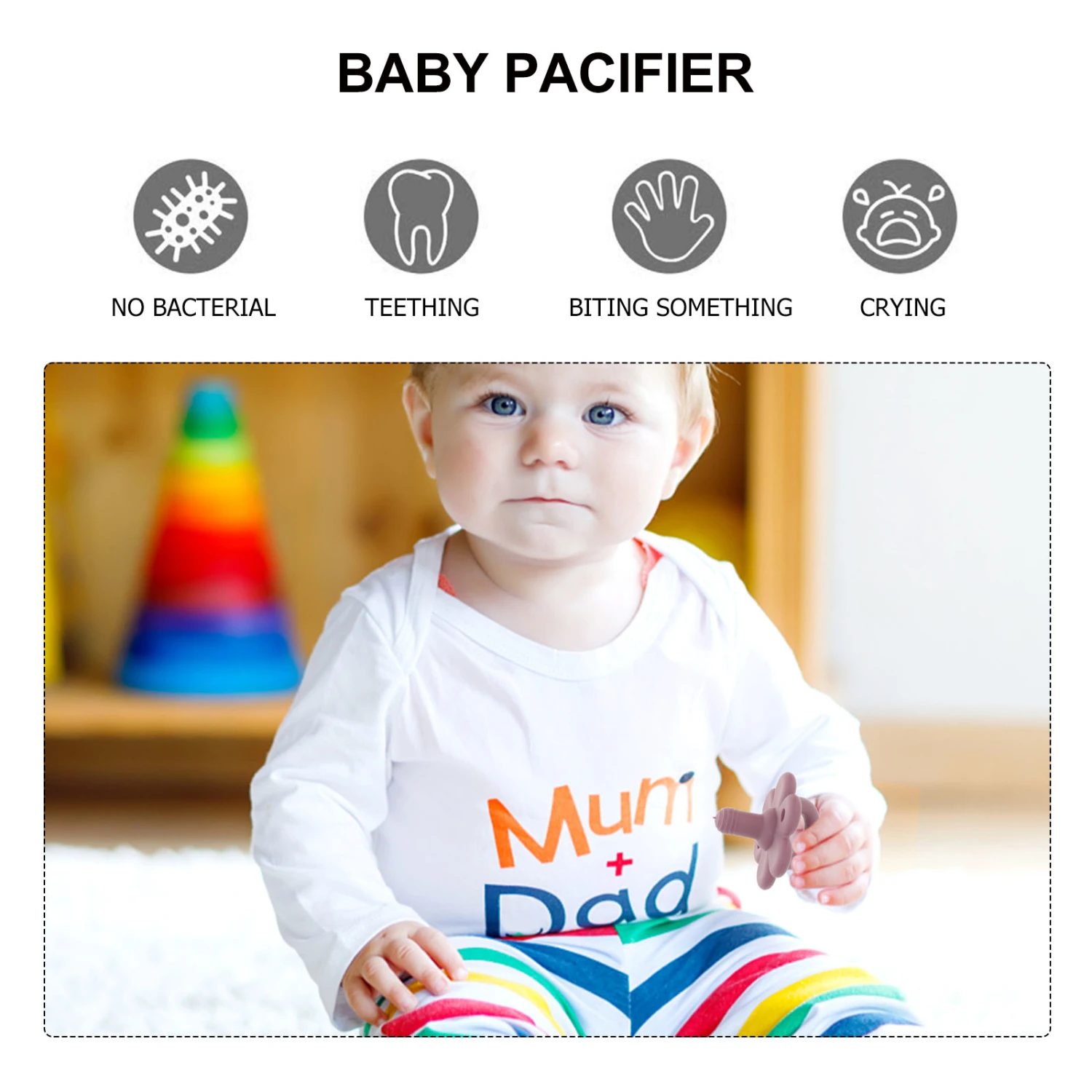 2pcs Newborn and Infant Pacifiers Lovely Baby Pacifiers with Flower for Babies