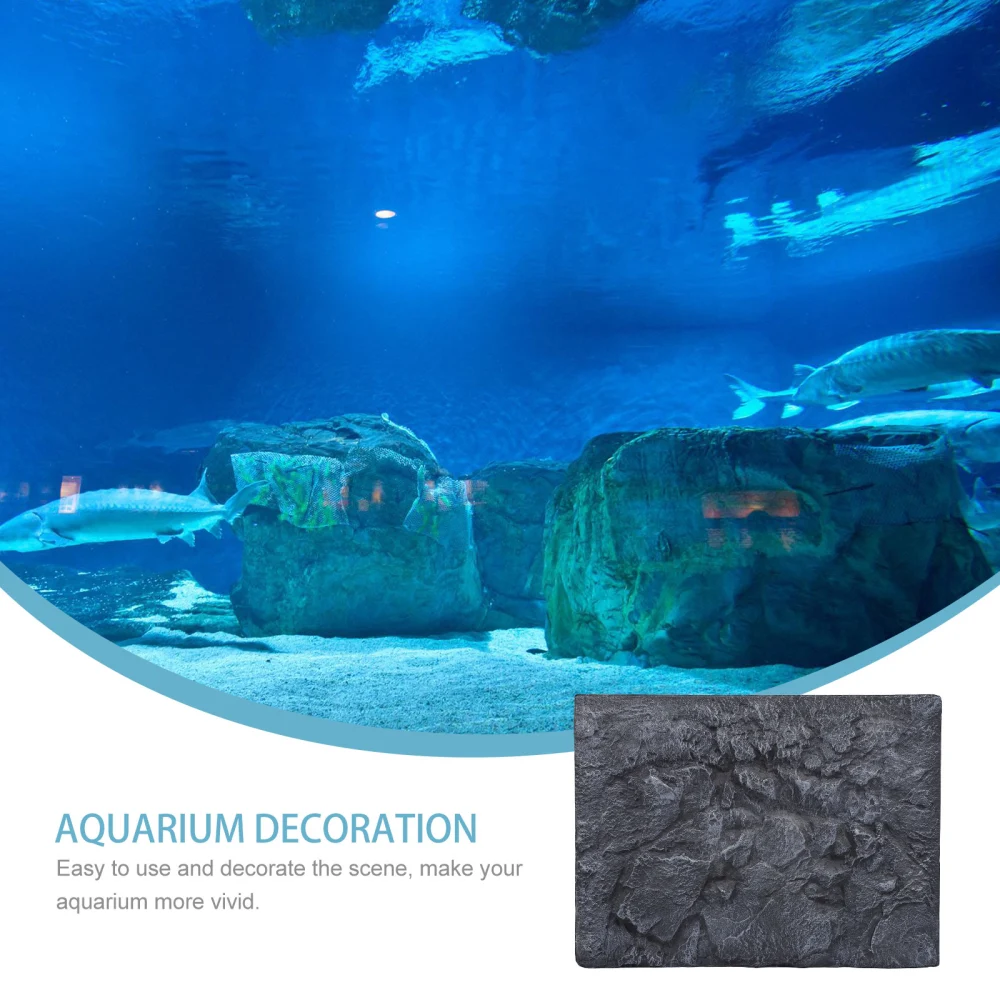 Fish Tank Background Decor Aquarium Background Wall Simulation Stone Board