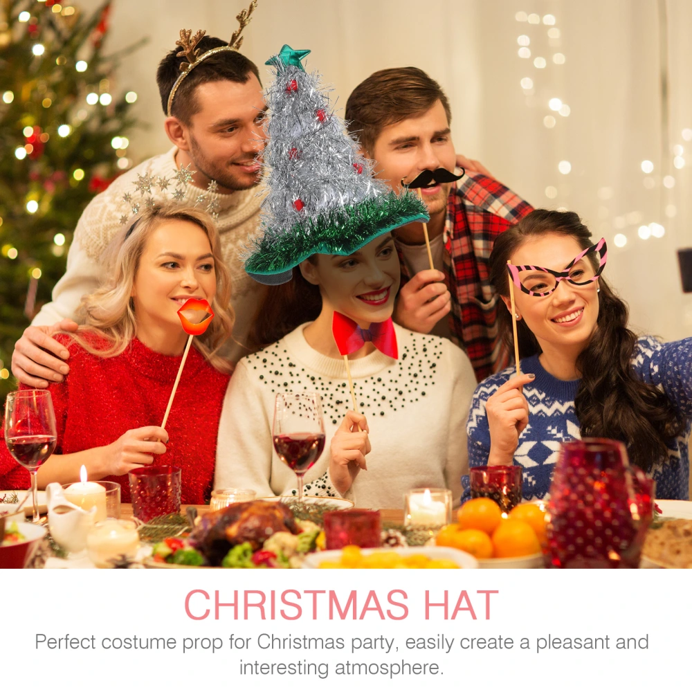 Christmas Hat Christmas Tree Hat Christmas Costume Accessory for Adults Kids