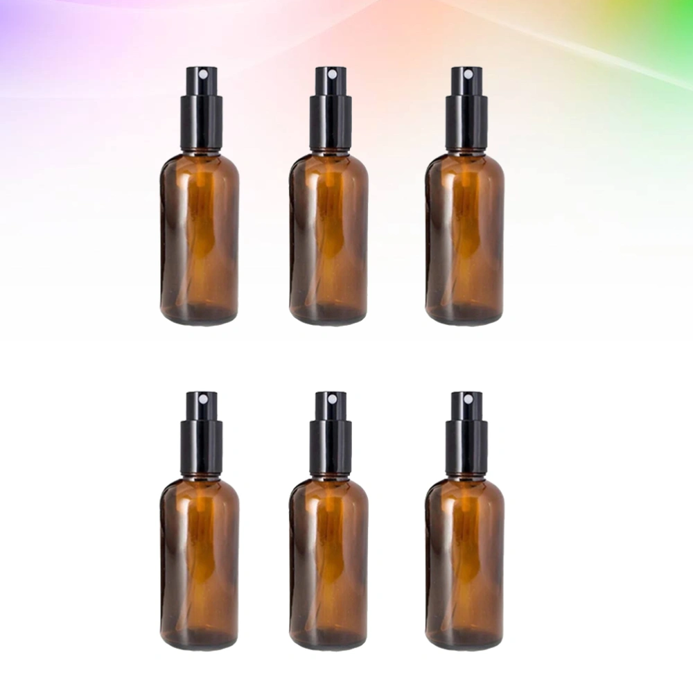 6pcs Empty Spray Bottles Glass Perfume Sprayer Portable Makeup Holder Alcohol Spray Containers for Home Outdoor 50ml