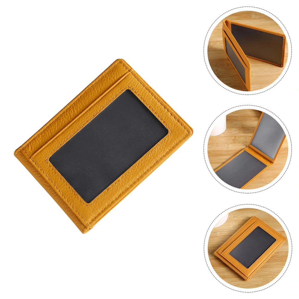 1Pc Leather Cards Holder Portable Business Cards Cover Multi-function Cards Pack