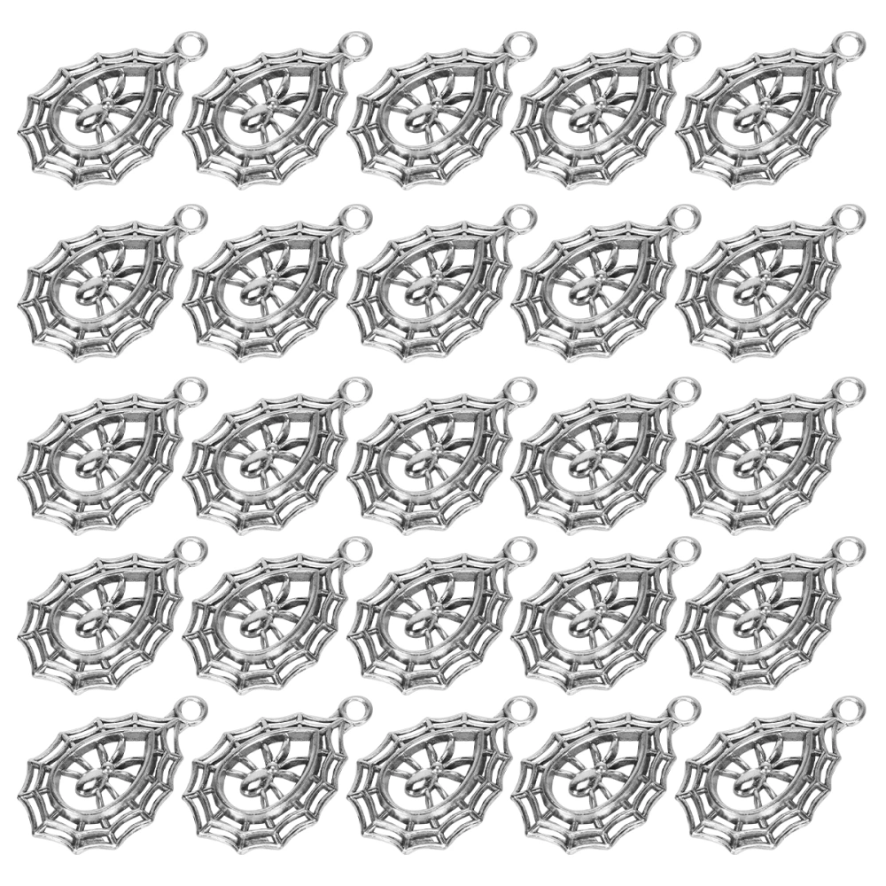 30pcs DIY Jewelry Hollow Spider Web Pendant Jewelry Accessory Pendant Charm