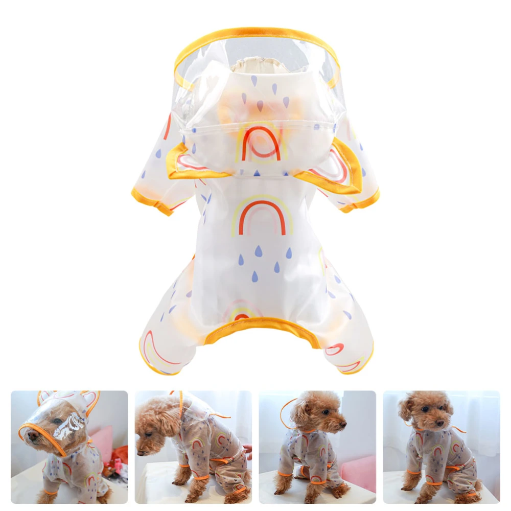 Dog Raincoat Waterproof Dog Clothes Transparent Pet Raincoat Lightweight Raincoat