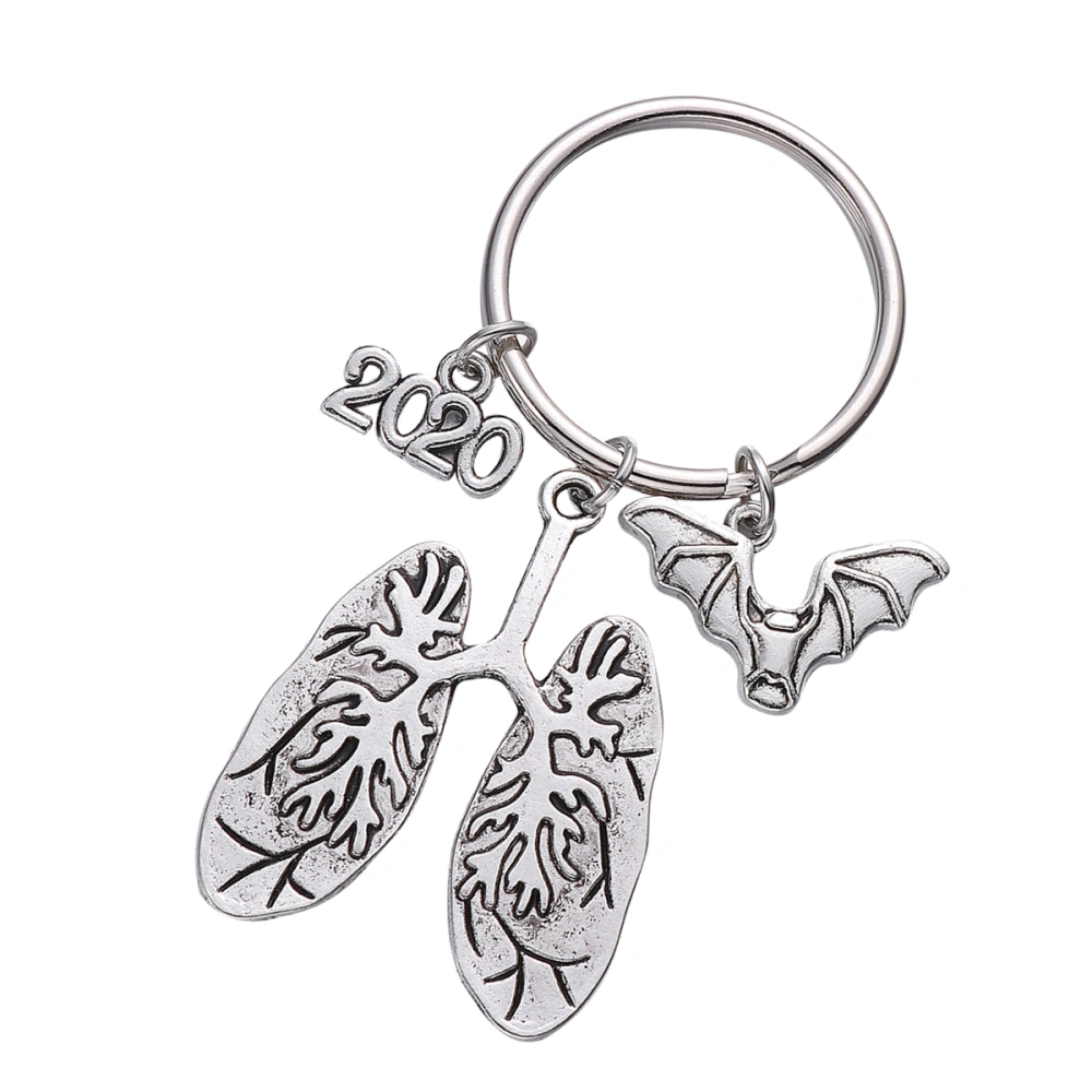 Metal 2020 Pendant Keychains s Day Key Holder Bat Lungs Key Rings Ornaments Craft Pendant Gifts for