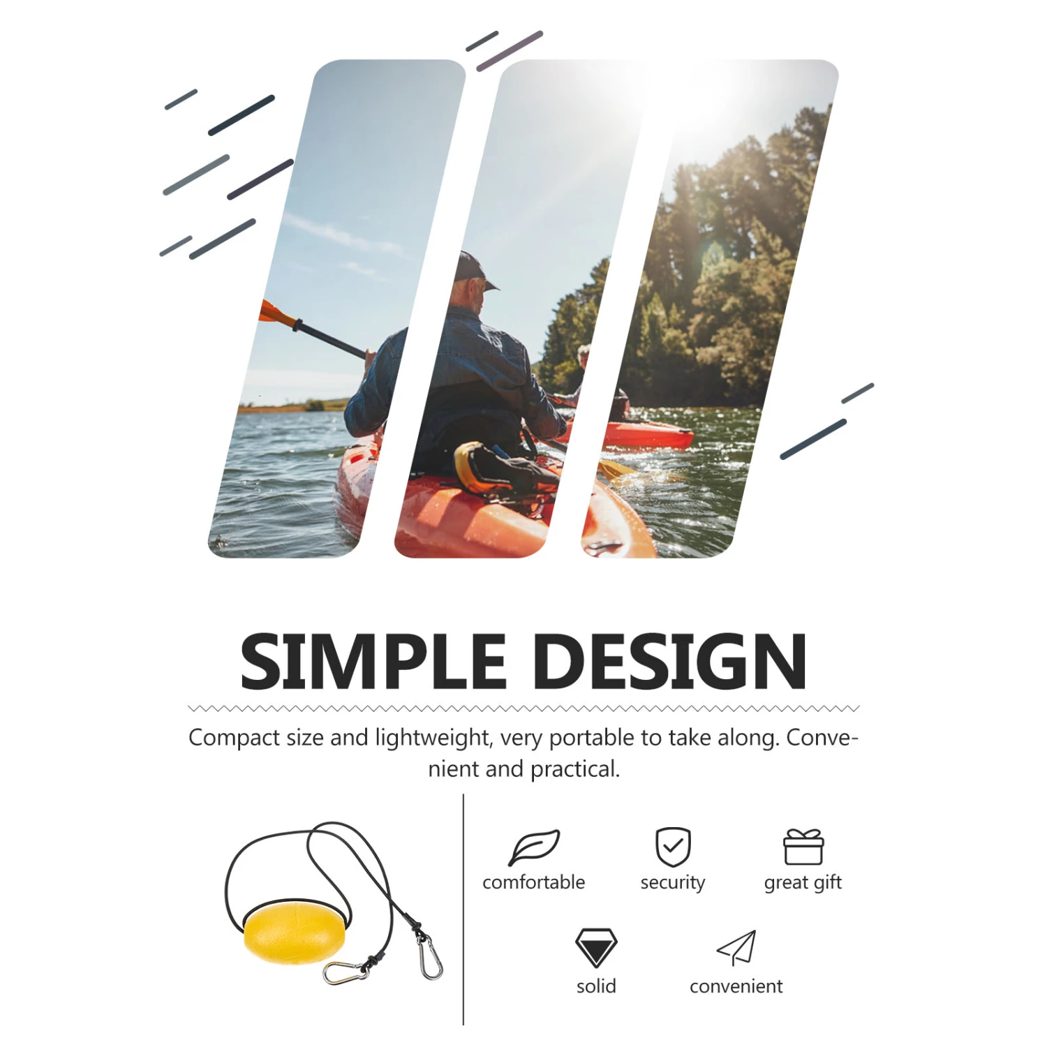 Kayak Buoy Ball Kayak Rope Float Portable Kayak Float Elastic Rope Design Boat Float Kayak Supply