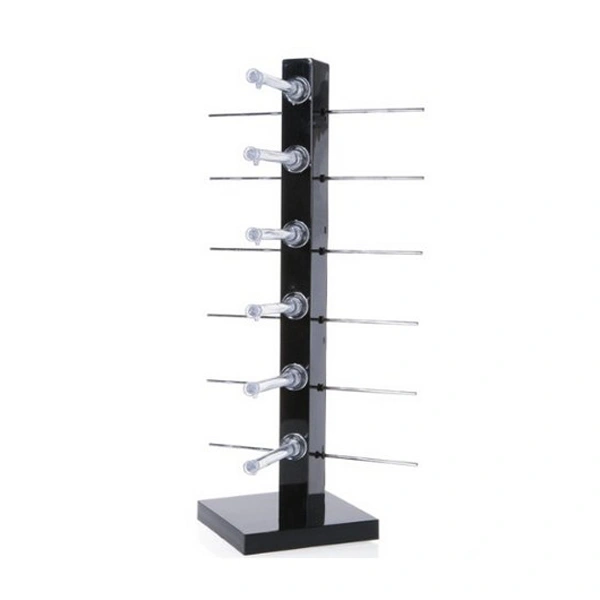 Durable Desktop Display Stand Holder Display Rack for 6 Pairs Eyeglasses Sunglasses (Black)