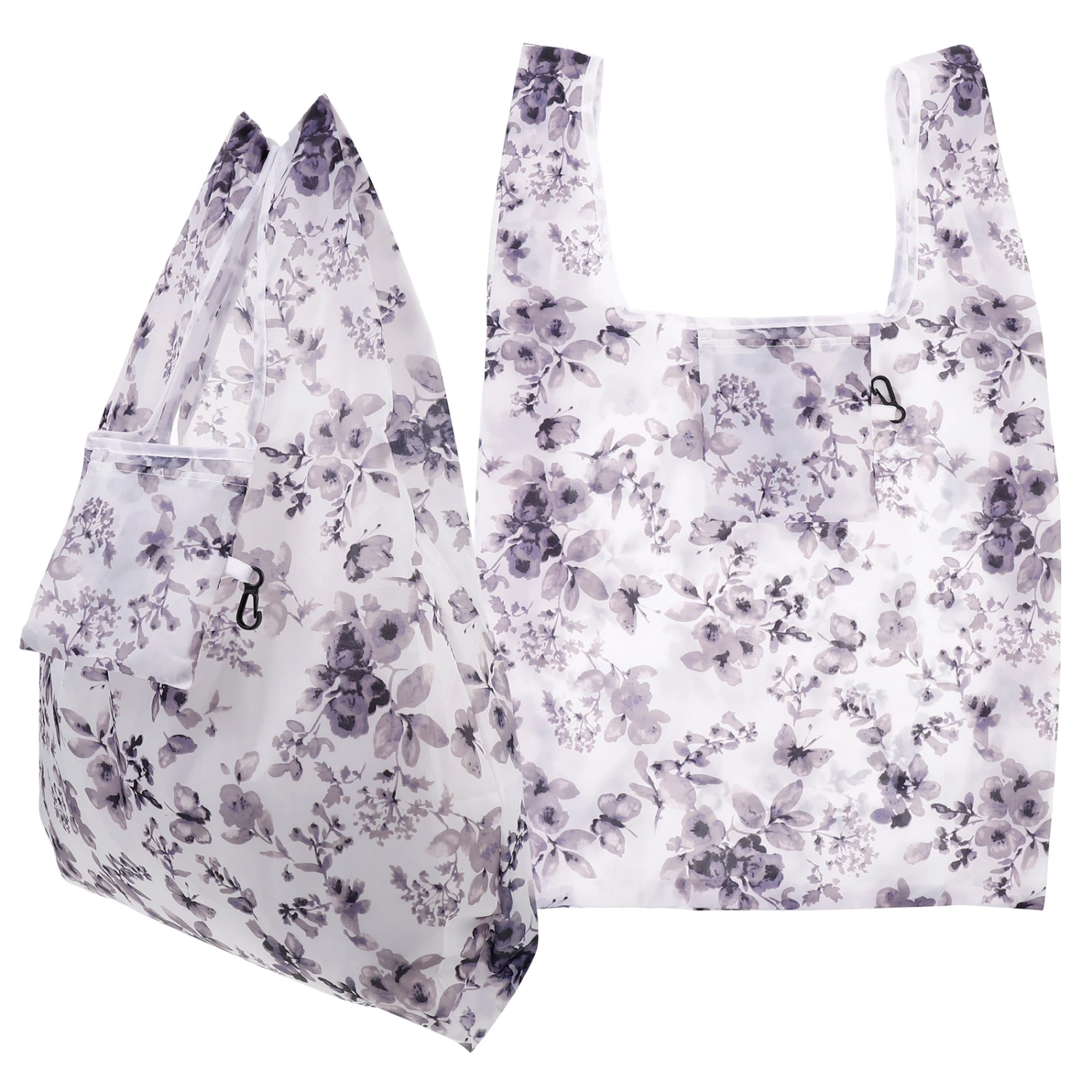 2pcs Portable Tote Bag Fashionable Square Bag Storage Pouch for Shopping