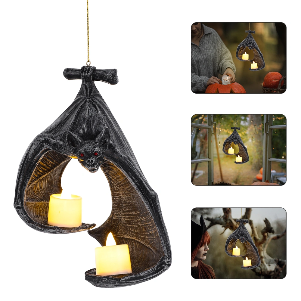 Bat Style Candle Lamp Resin Candle Lamp Gothic Decorative Wall Lamp Halloween Lamp