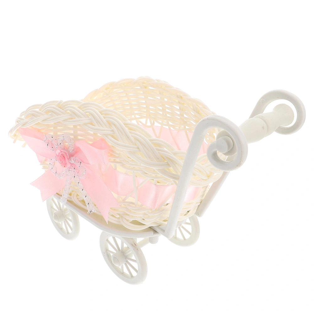 Trolley Shaped Woven Basket Candy Basket Gift Party Favors Basket Decoration