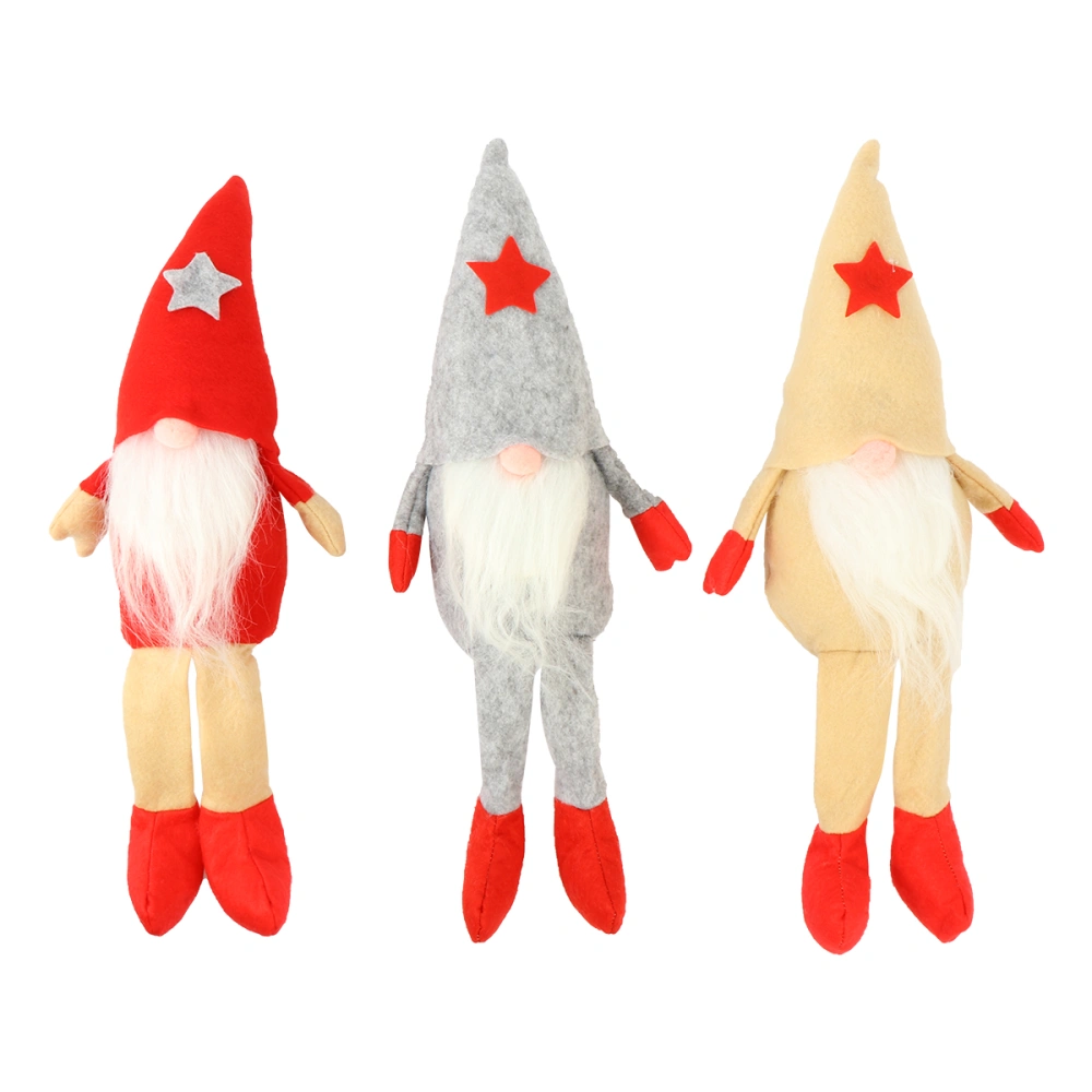 3pcs Long-Legged Christmas Elf Christmas Gnome Home Decoration Gnome Figurines