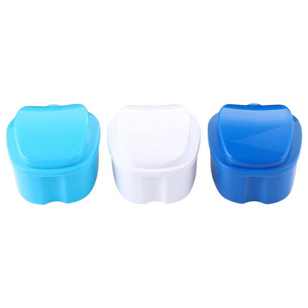 3Pcs Safe Denture Storage Box Portable Artificial Tooth Storage Case Container