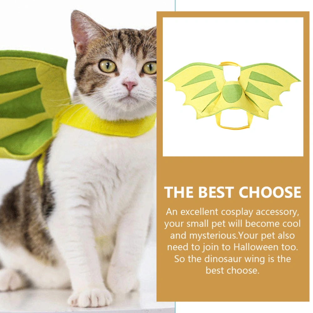 Adorable Pet Dinosaur Wing Creative Pet Cosplay Costume Cat Sling Wing (Green)