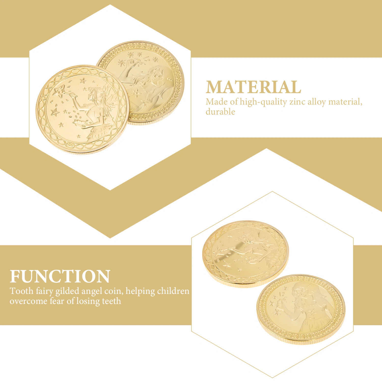 2Pcs Tooth Fairy Kit Tooth Fairy Gifts Tooth Fairy Medal Tooth Fairy Coin Commemorative Coin
